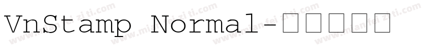 VnStamp Normal字体转换